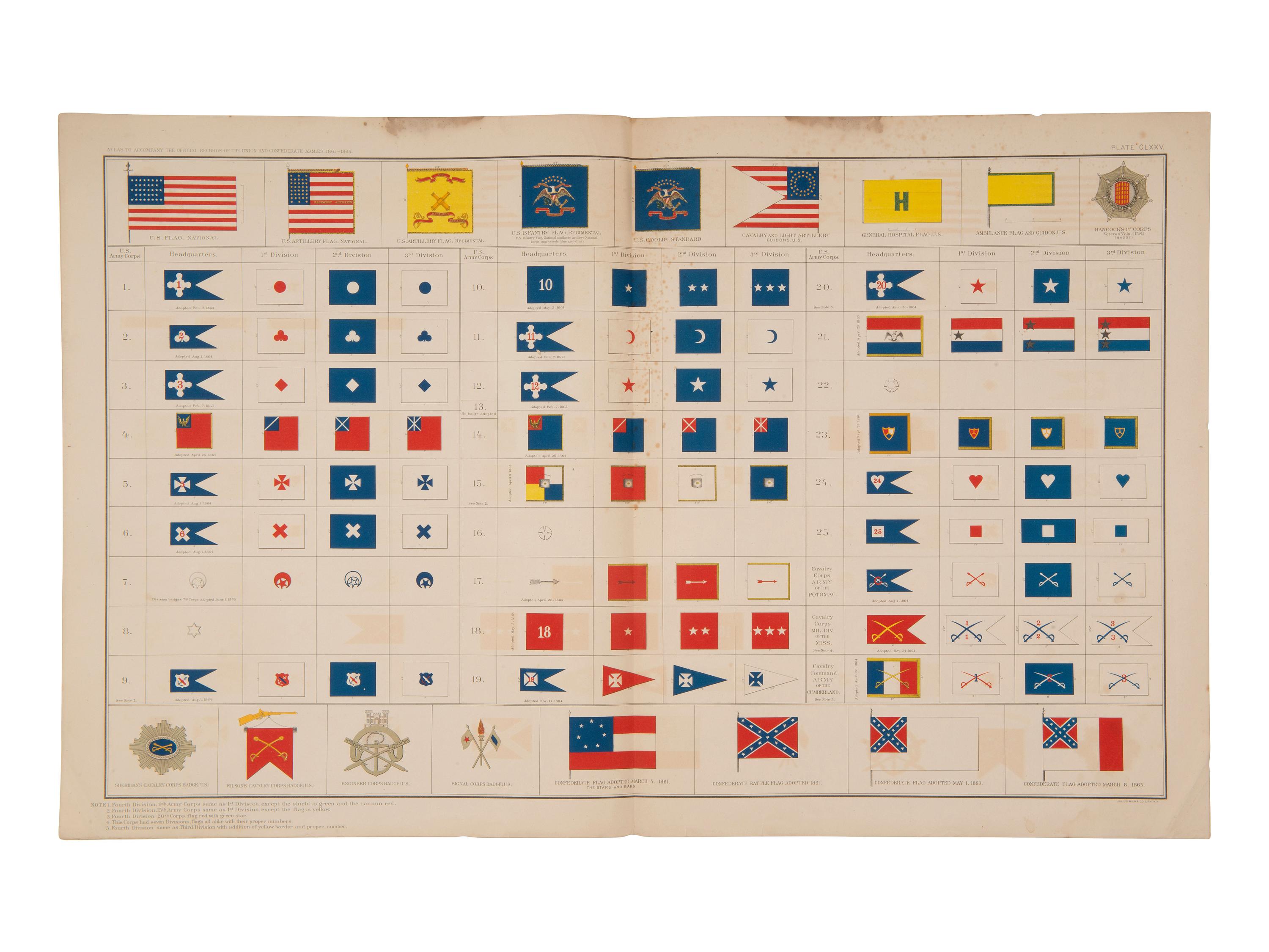 [CIVIL WAR]. COWLES. Atlas to Accompany the Official Records of the Union and Confederate Armies .