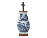 A Chinese Export Canton Porcelain Vase Mounted as a Lamp