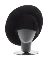 Two Pierre Cardin Black Felt Hats, 1960-70s