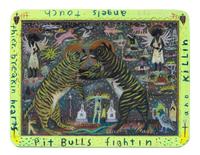 Tony Fitzpatrick, (American, b. 1958), Pitbulls Fightin