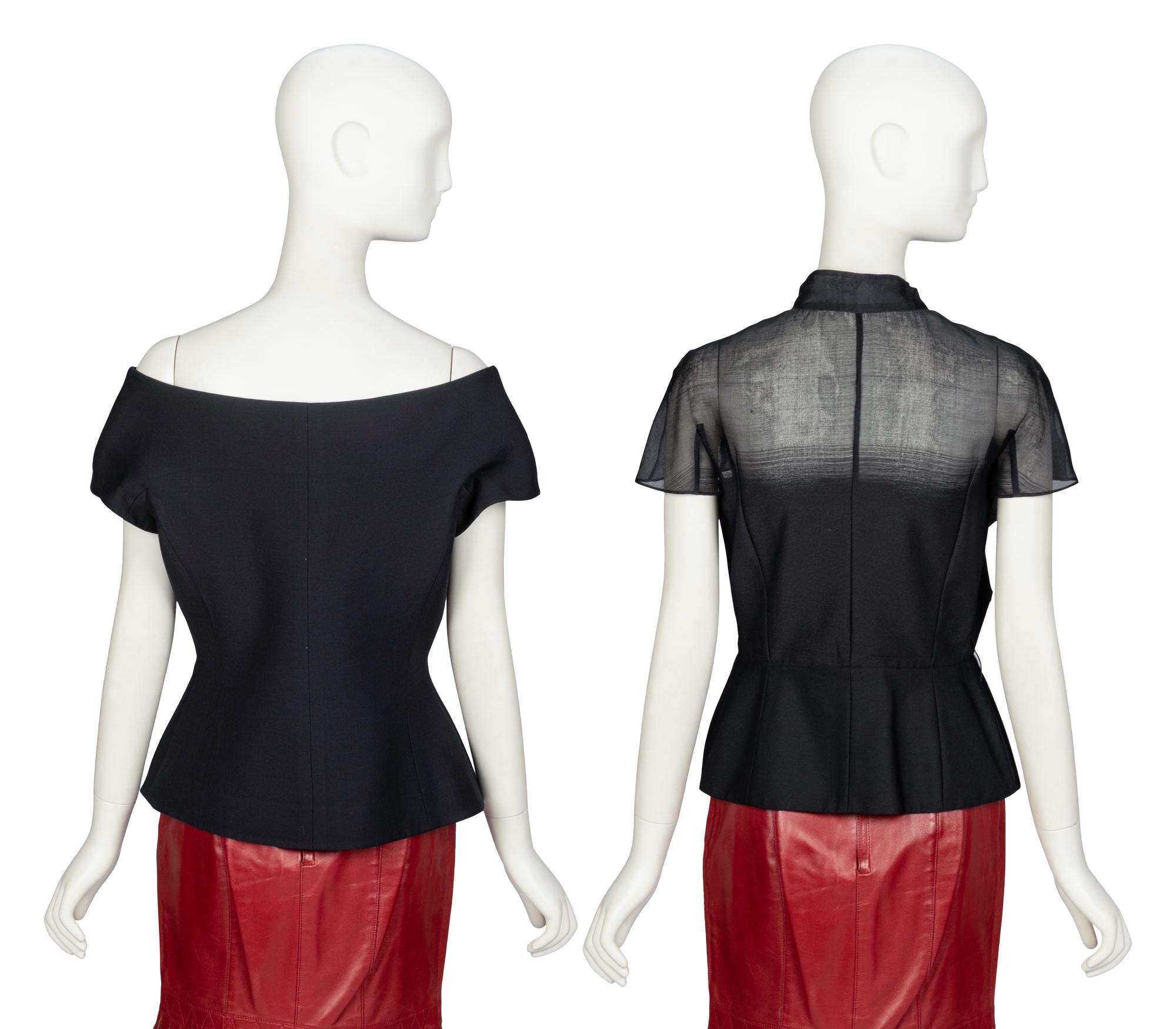 Christian Dior, Two Black Short Sleeve Tops