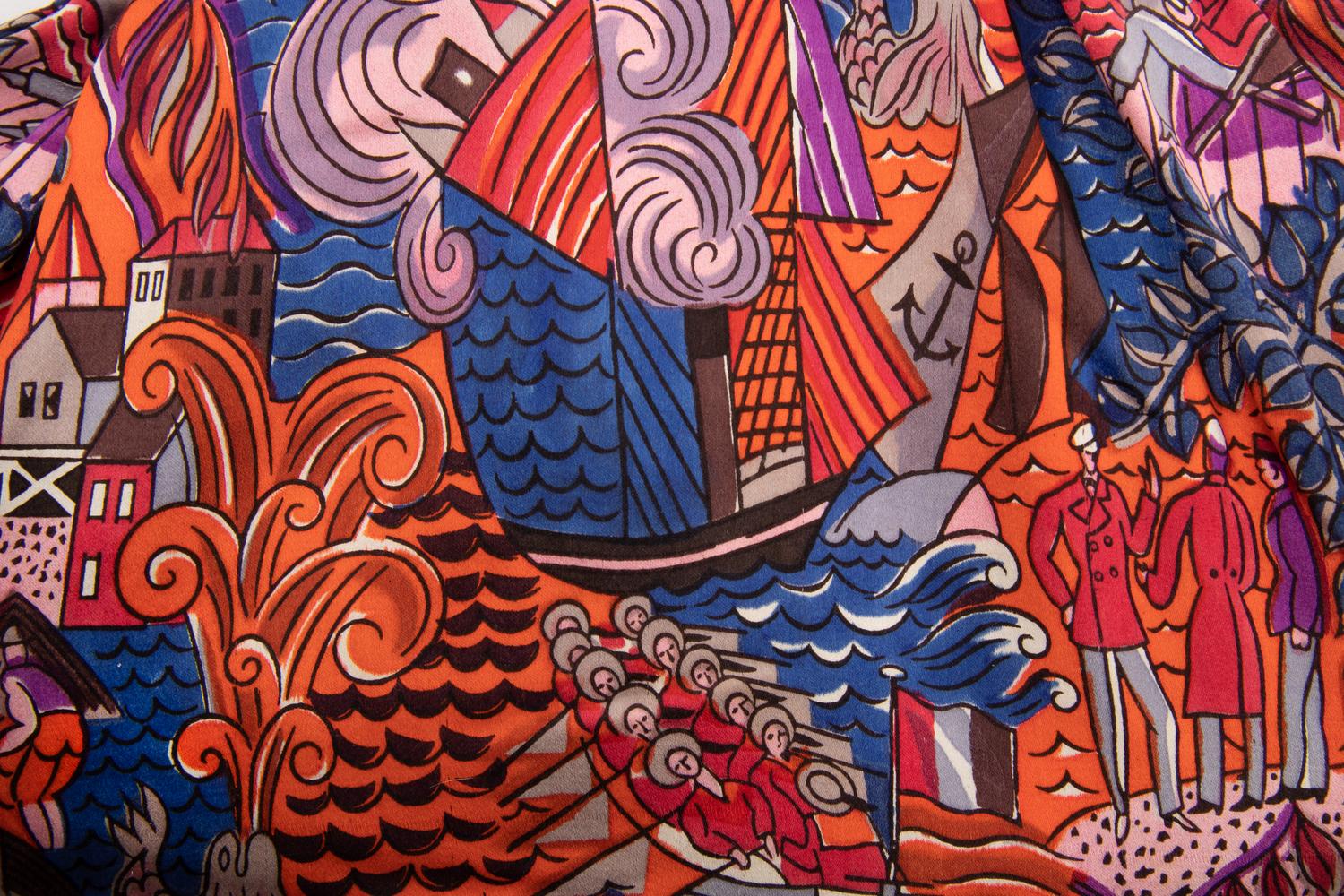 Raoul Dufy "Deauville" Silk Fabric Bag, 1925
