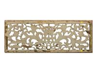 A Pierce Carved and Polychrome Decorated Transom Panel