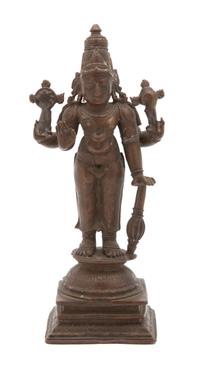 An Indian Bronze Figure of Vishnu — 18TH/19TH CENTURY