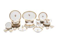 A Royal Copenhagen Gold Rose Porcelain Dinner Service