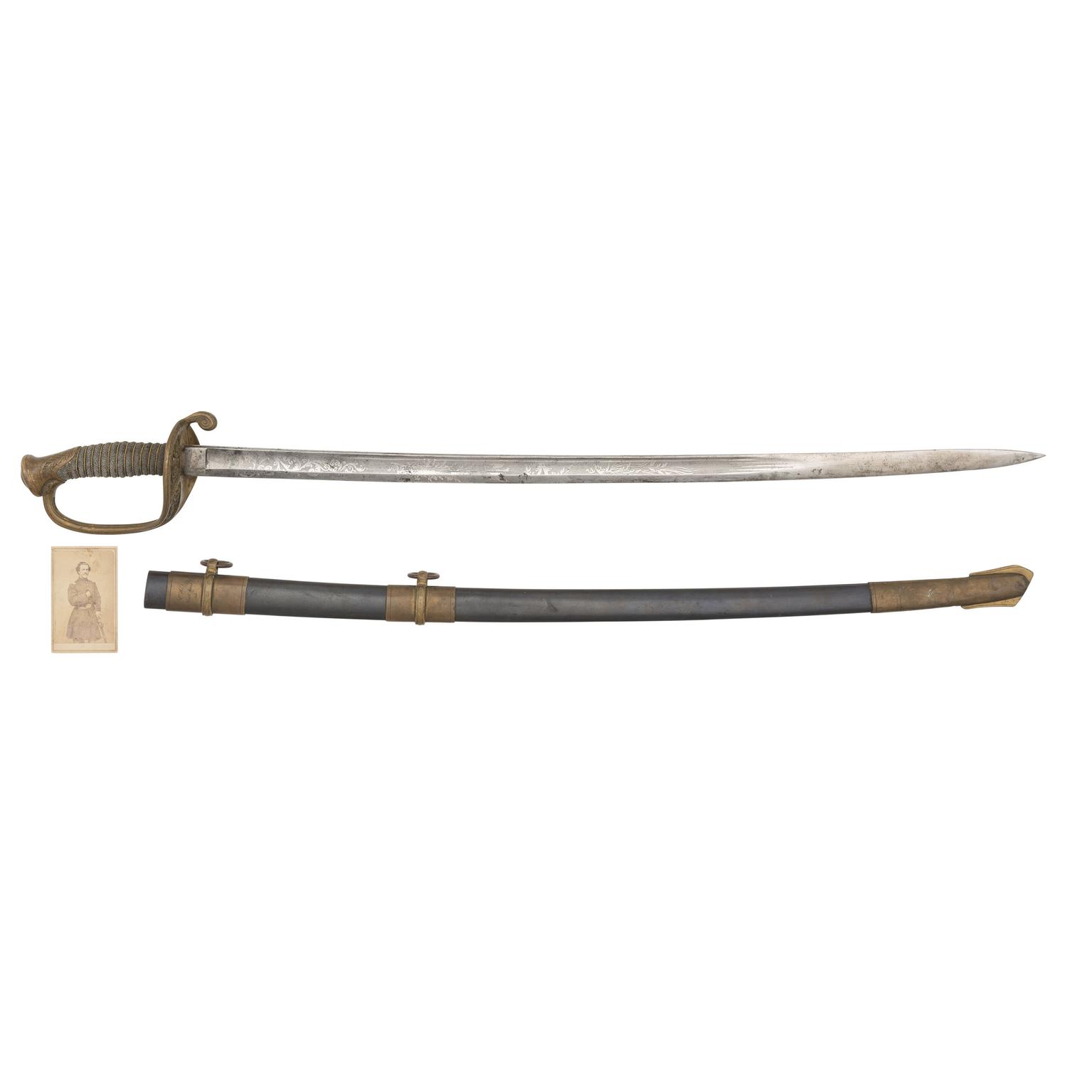 US Model 1850 Foot Officer's Sword Inscribed to CHT - Charles H. Tobey of the 58th Mass Volunteers - WIA at Spotsylvania and Petersburg, POW Petersburg