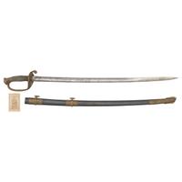US Model 1850 Foot Officer's Sword Inscribed to CHT - Charles H. Tobey of the 58th Mass Volunteers - WIA at Spotsylvania and Petersburg, POW Petersburg