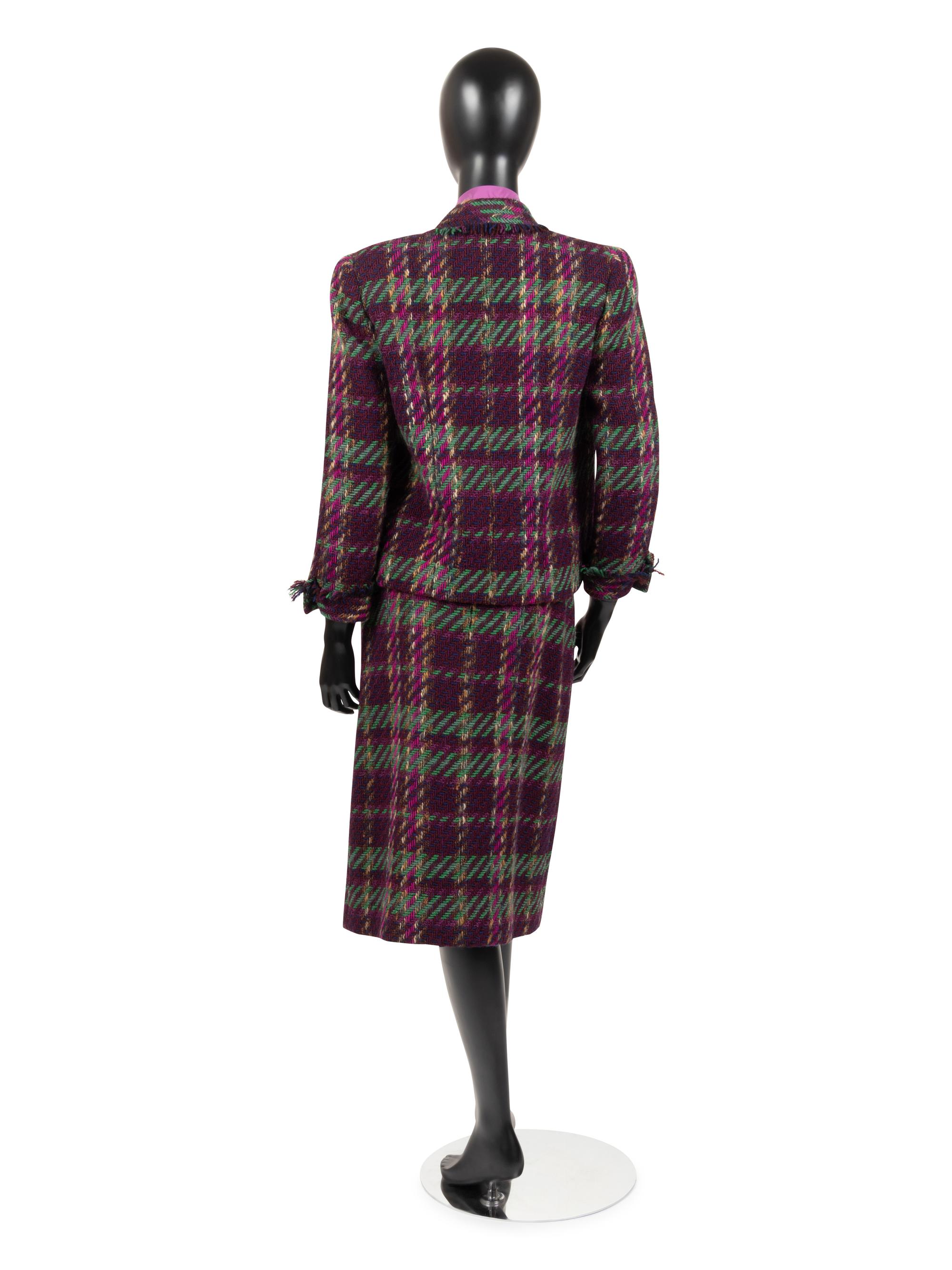 Chanel Plaid Skirt Suit, 1980s