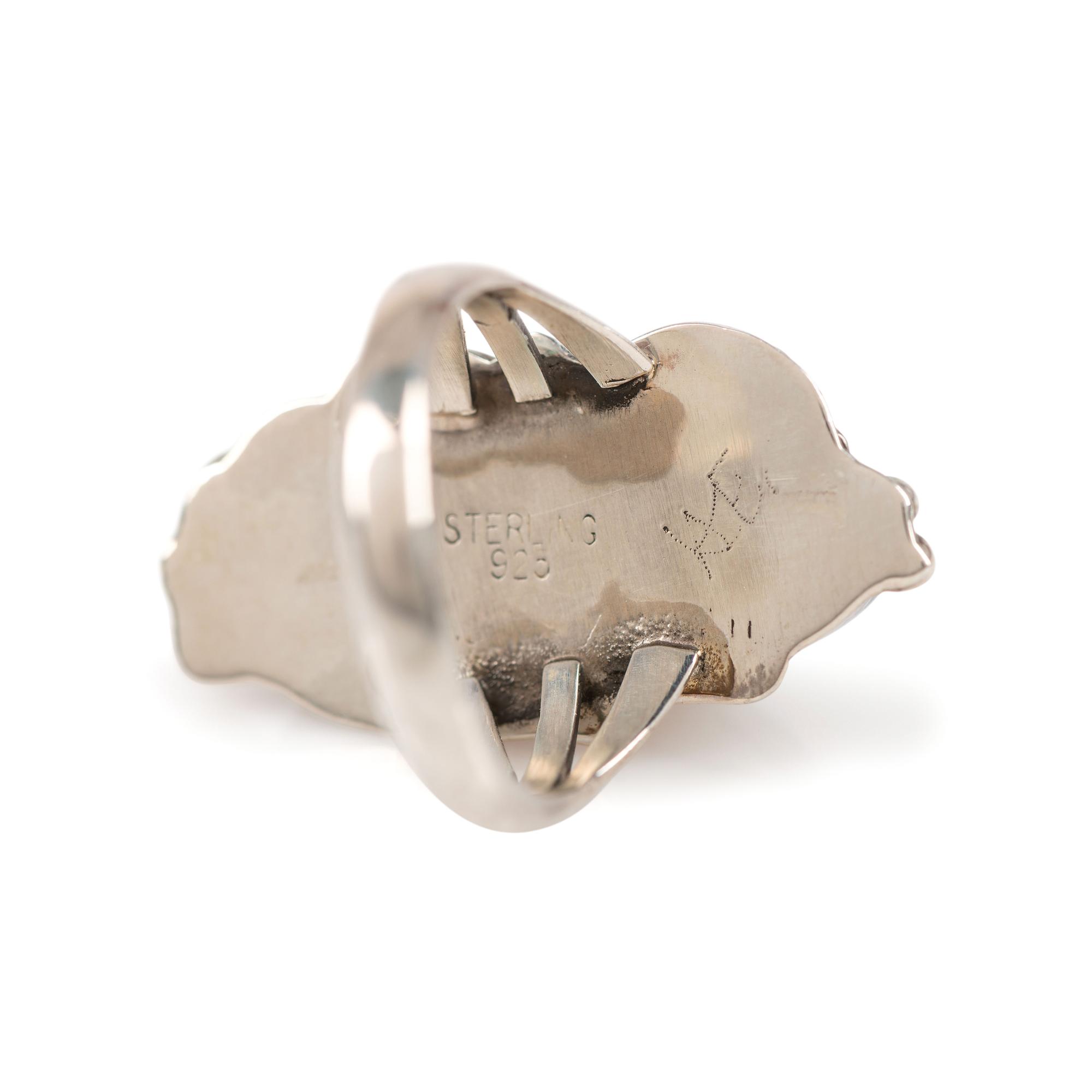 Navajo and Zuni Rings, with Various Inlaid Stones