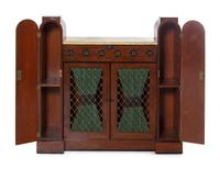 An Unusual Regency Gilt Bronze Mounted and Parcel Ebonized Rosewood Side Cabinet