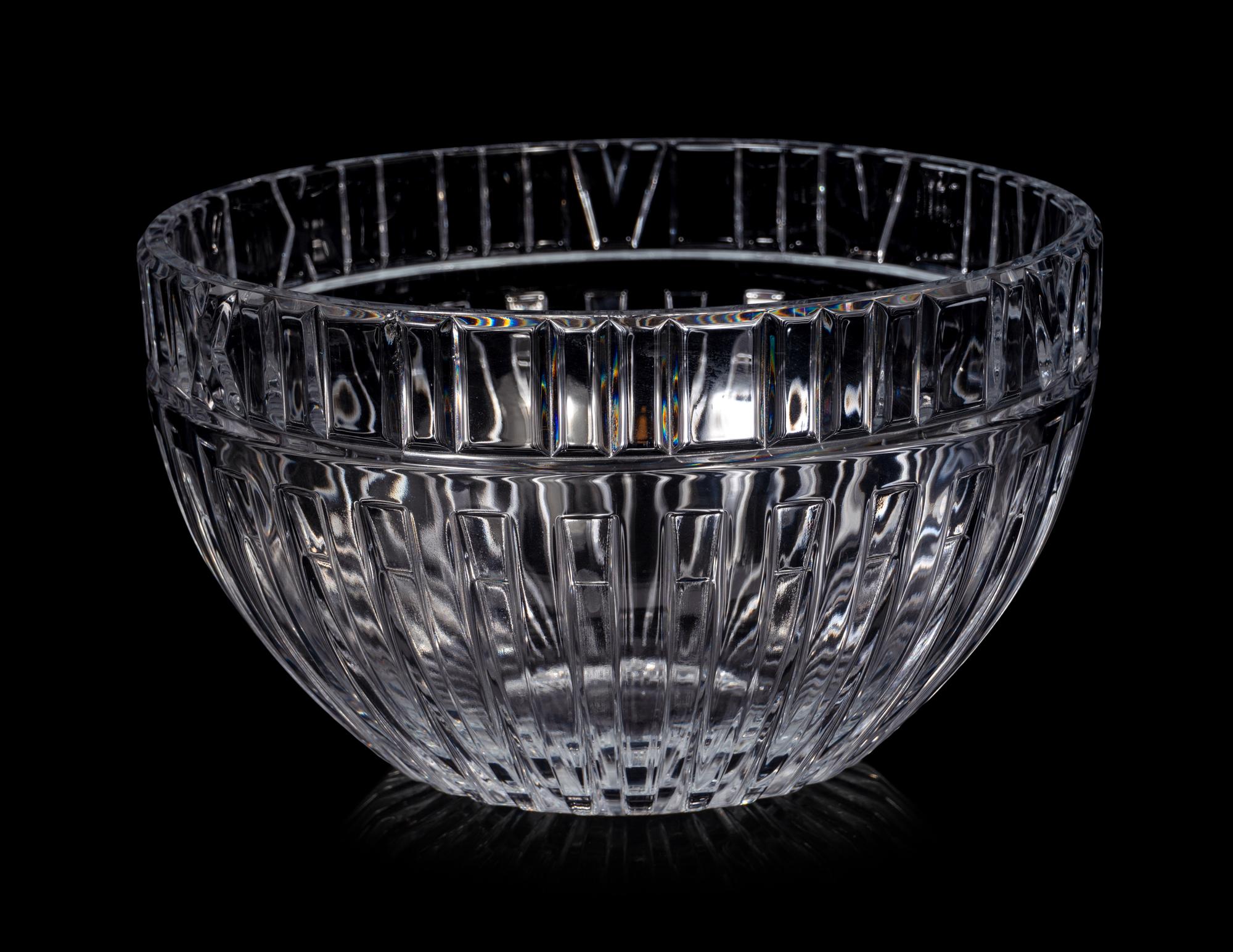 A Cut Glass Atlas Bowl Retailed by Tiffany & Co.