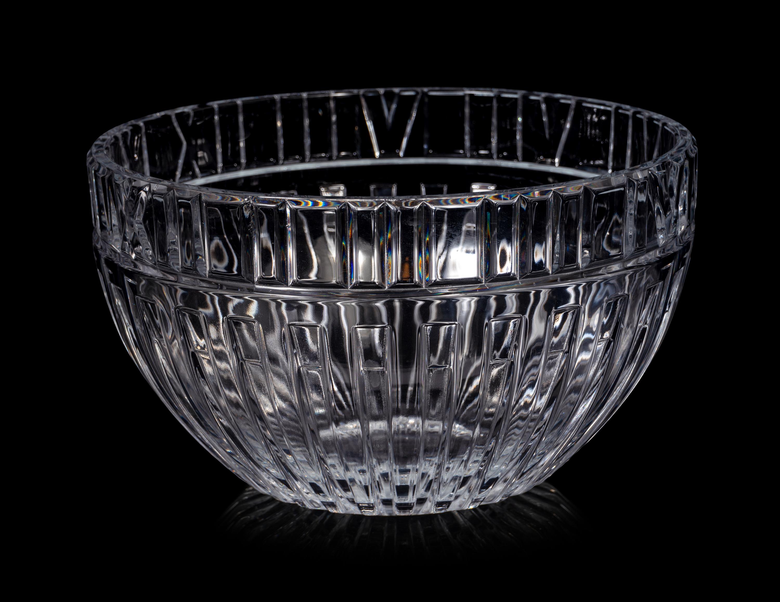A Cut Glass Atlas Bowl Retailed by Tiffany & Co.