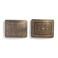 A Pair of Indo-Persian Gilt Silver Belt Buckles