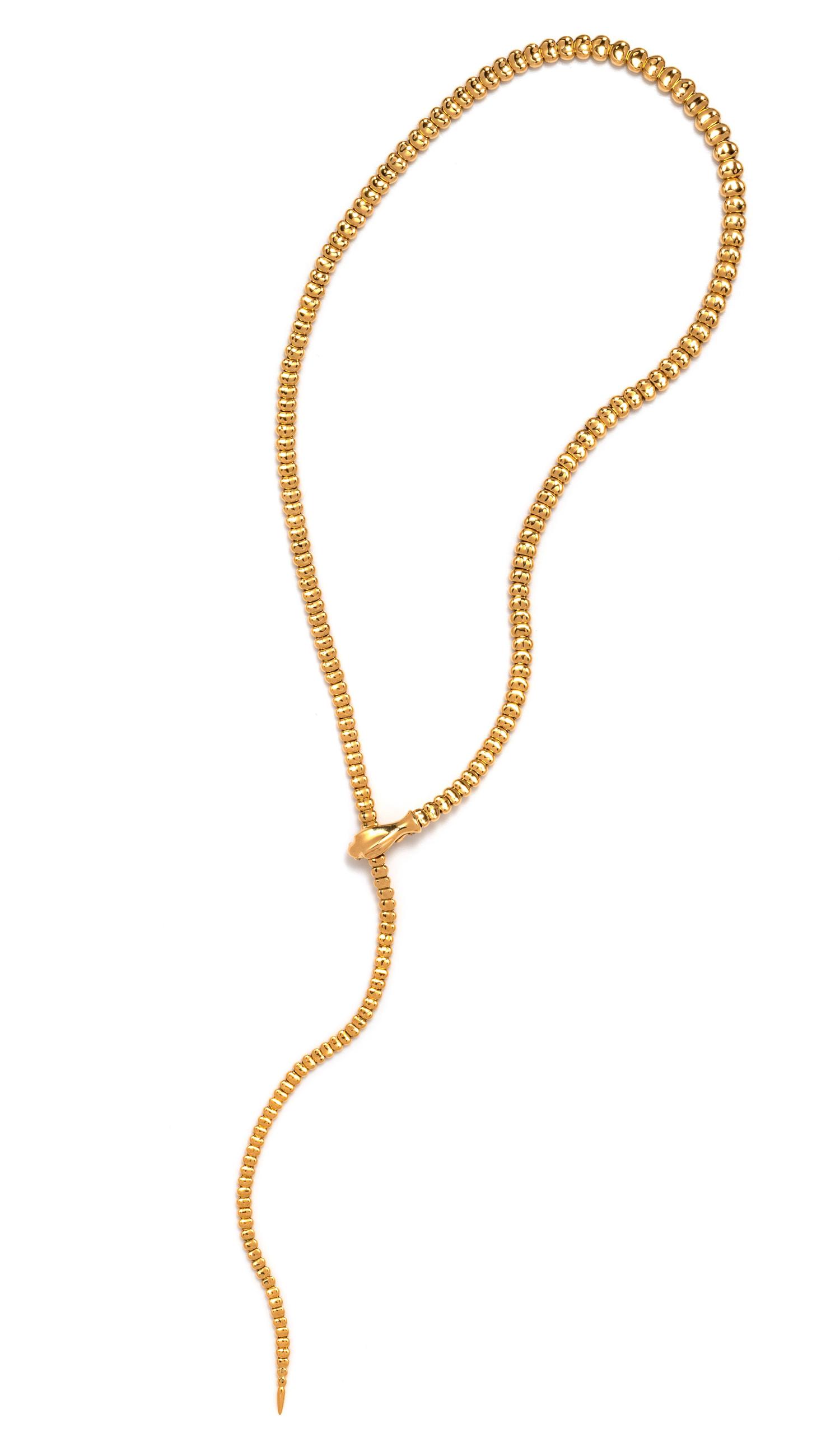Tiffany & Co., Elsa Peretti, Gold Snake Lariat Necklace