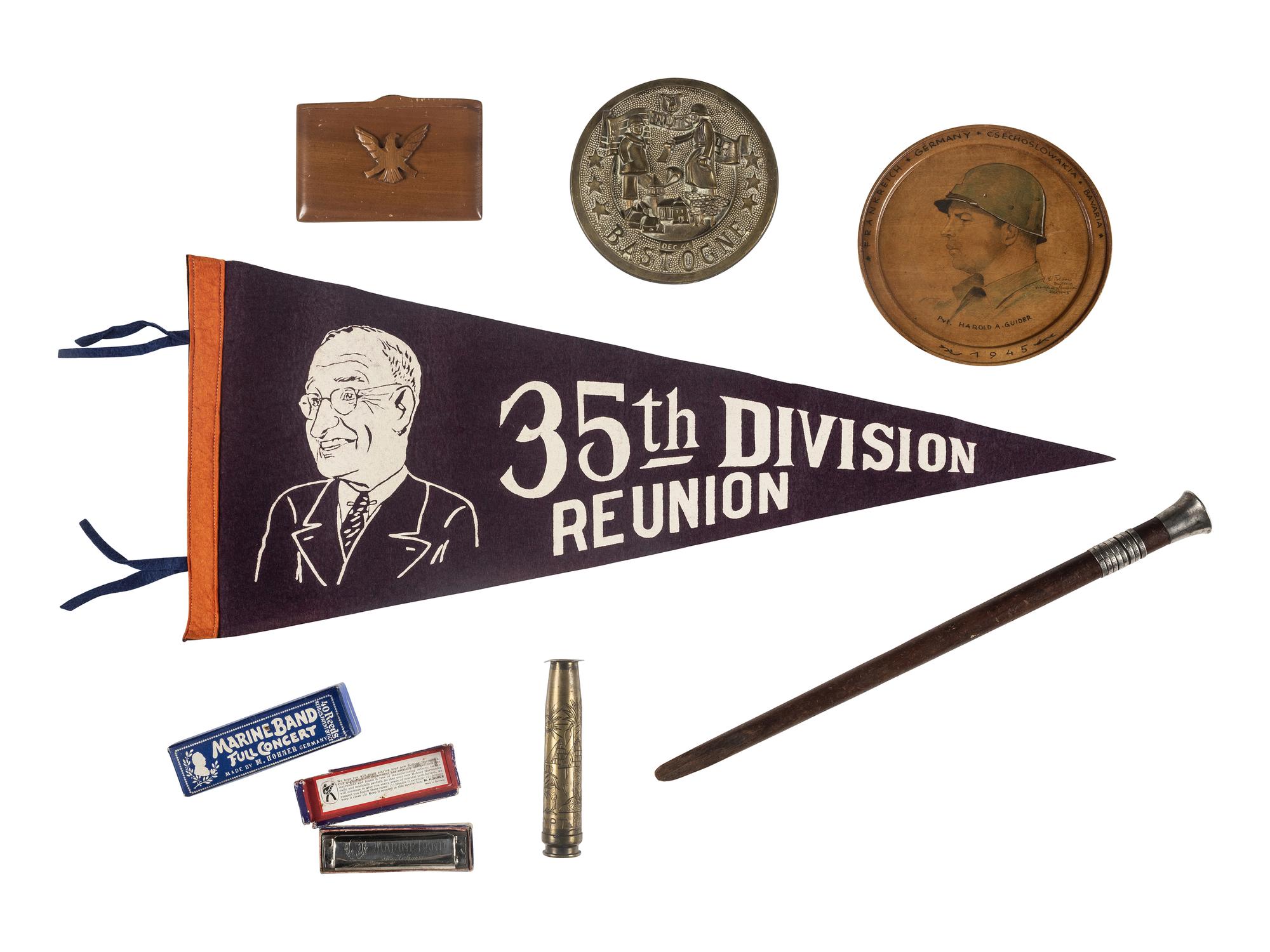 [WORLD WAR II]. A collection of 14 miscellaneous objects relating to Allied Powers, including:
