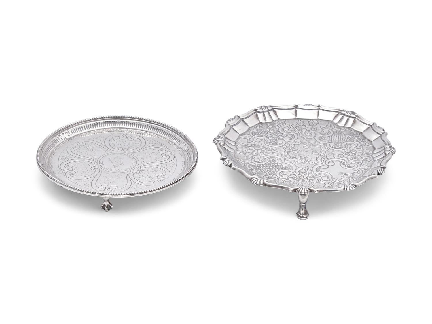 Two George III Silver Salvers