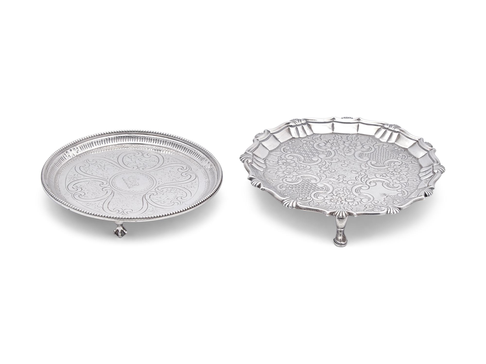 Two George III Silver Salvers