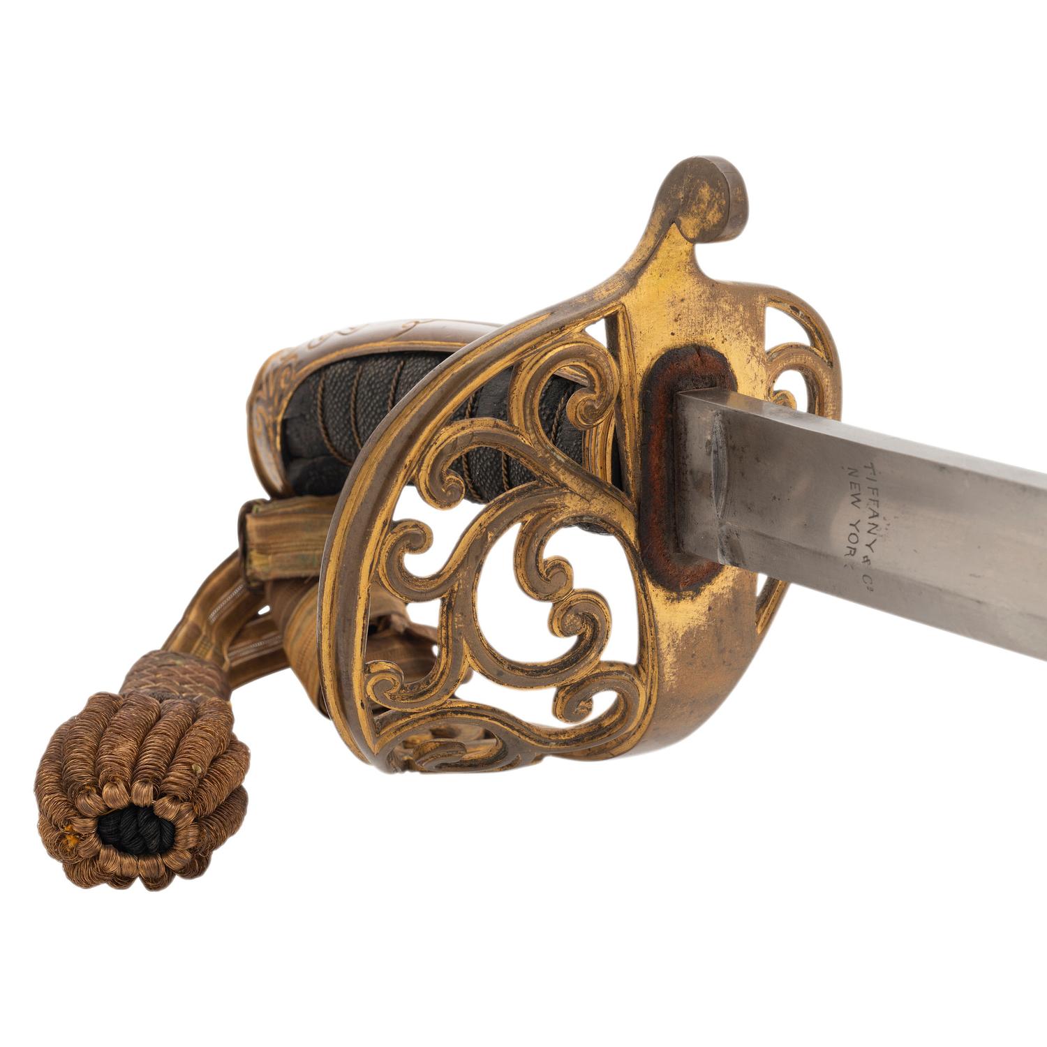 Tiffany Non-Regulation British Pattern 1822/54 Sword Inscribed to Captain Theodore Hamilton of the Richmond Guard (Co G 33rd NY Inf) and later Lt. Col. 62nd NY Inf. - WIA Marye's Heights, Spotsylvania & Winchester