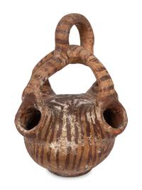 Maricopa Pottery Jar, with Twisted Handle