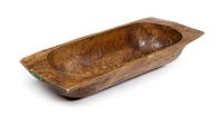 A Large Provincial Carved Wood Dough Bowl Height 7 x width 44 x depth 17 inches. — 19TH CENTURY