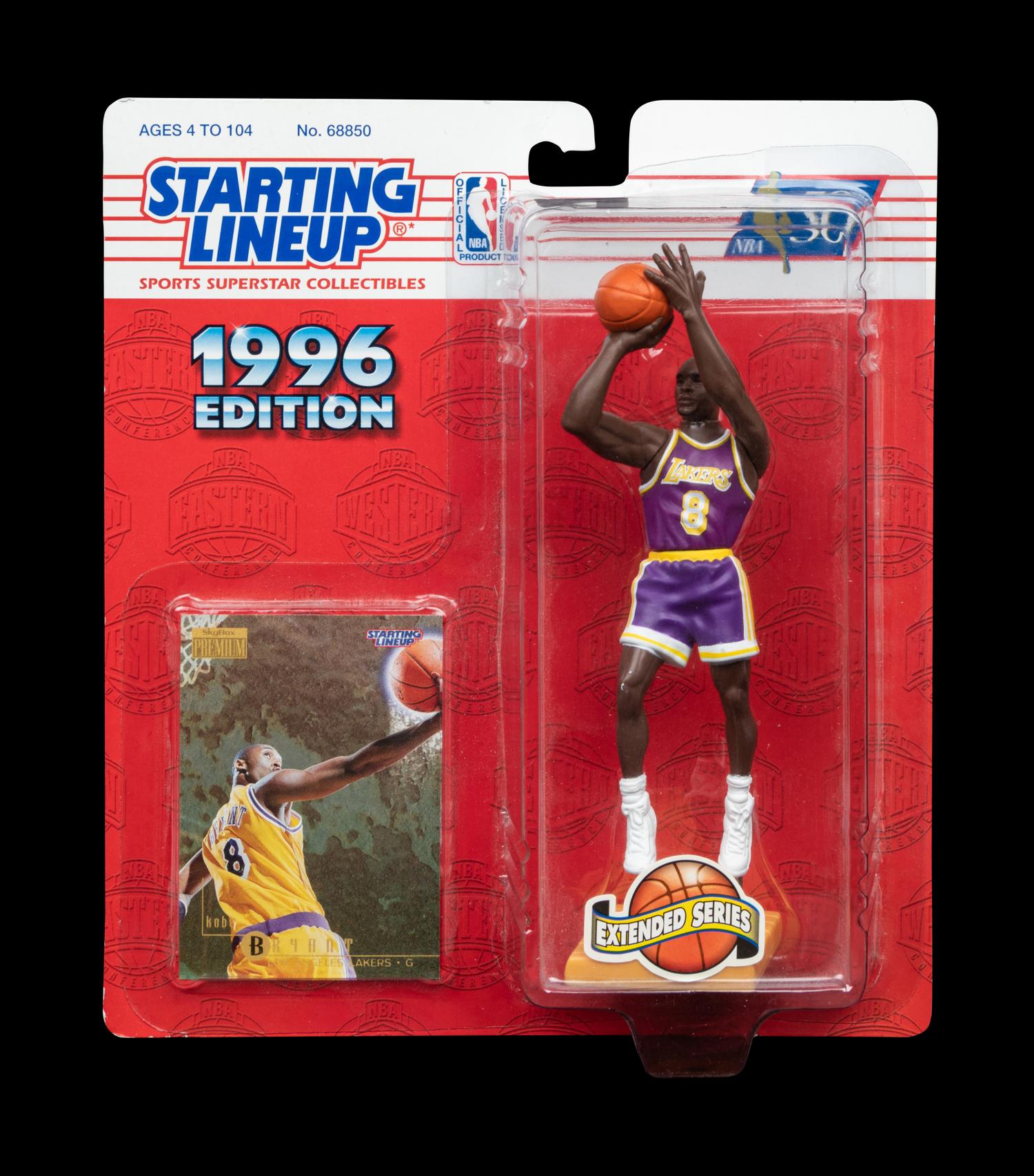 A 1996 Kenner Starting Lineup Extended Series Kobe Bryant Rookie Figure and Card No. 2