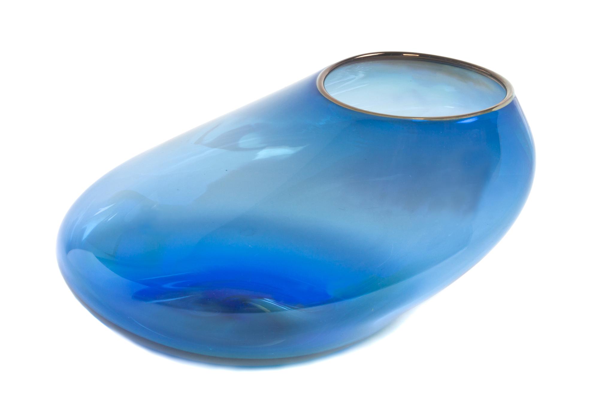 A Studio Glass Bowl Height 5 x width 11 1/2 x depth 10 inches.