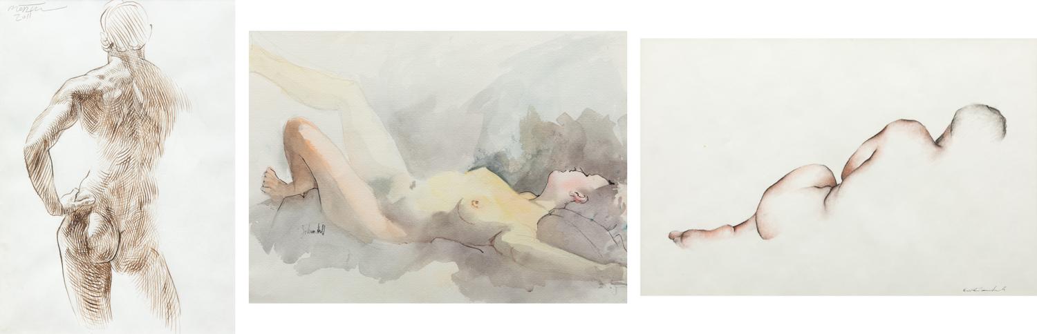 Various Artists Group of Three Figural Studies: