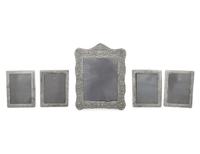 Five English Silver Picture Frames