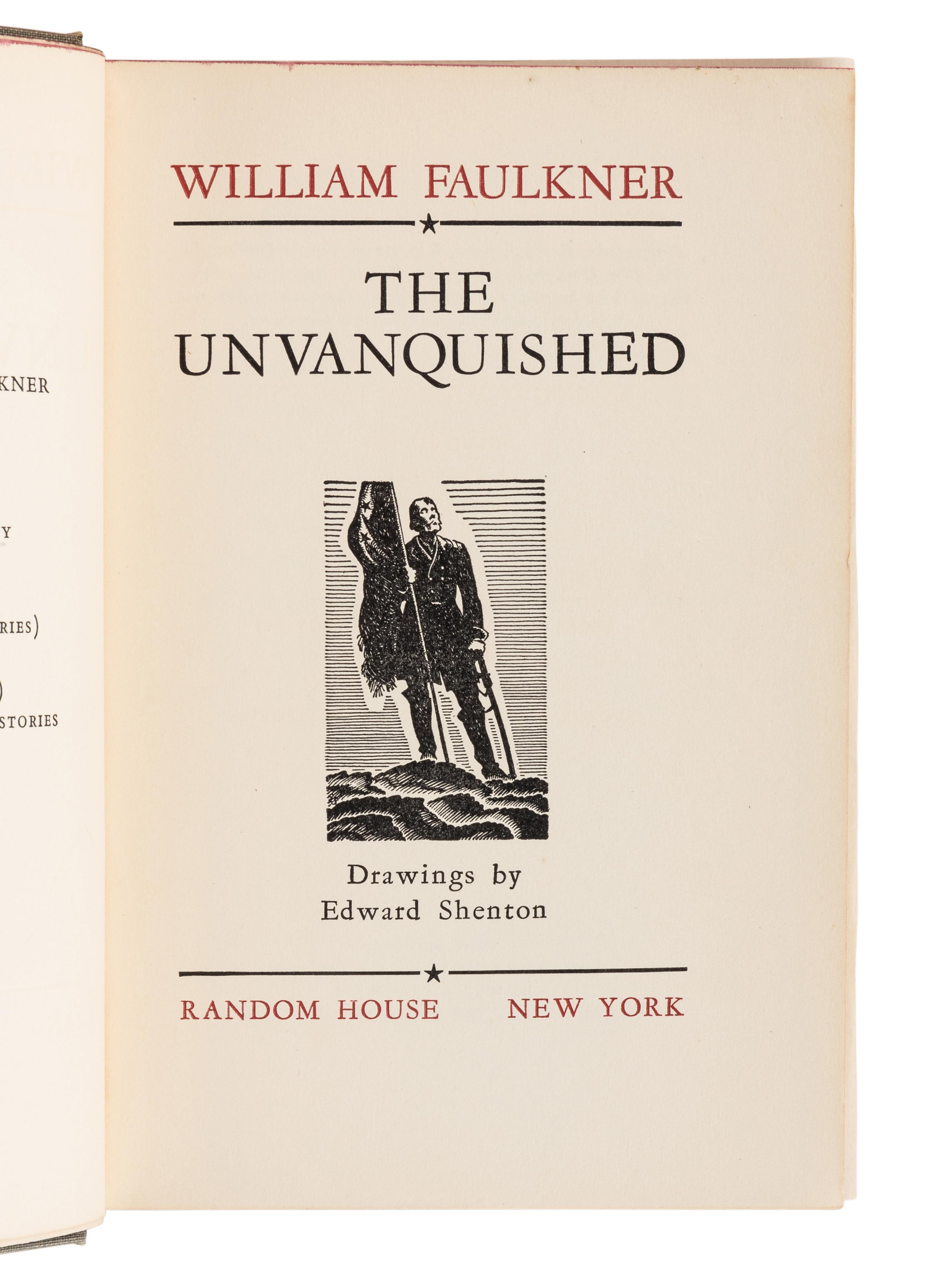 FAULKNER, William (1897-1962). A group of 6 FIRST EDITIONS, comprising: