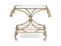 An Art Deco Style Gilt-Metal and Glass Bar Cart