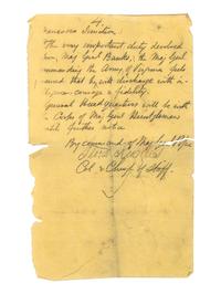 [CIVIL WAR]. Contemporary carbon copy of General Orders issued by Maj. Gen. Pope relating to the Second Battle of Bull Run, signed by George D. Ruggles as Colonel and Chief of Staff. Warrenton Junction [VA], 27 August 1862.