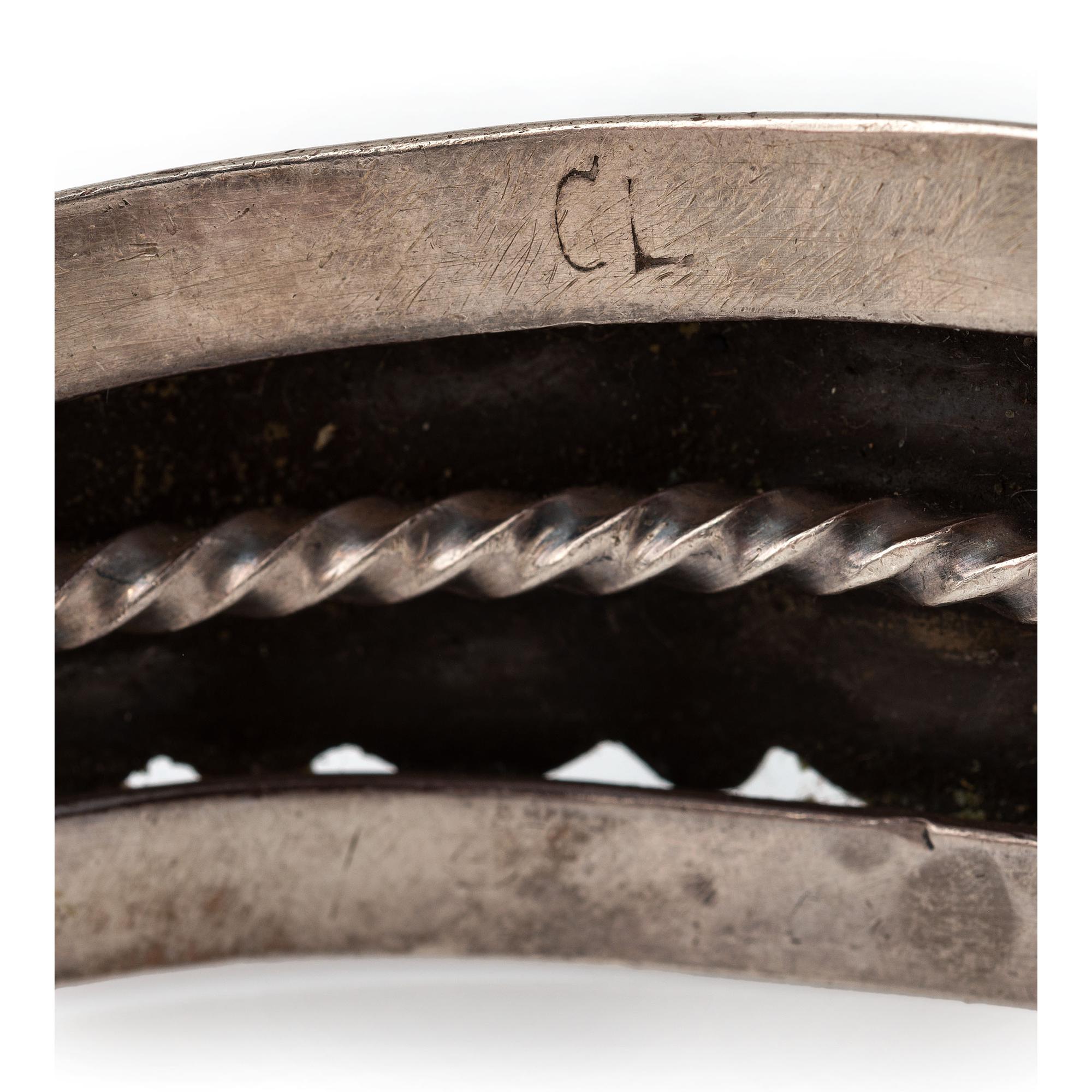 Navajo Silver, Turquoise, and Jet Cuff Bracelets