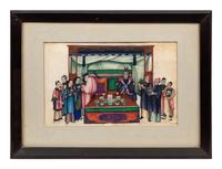 A Group of Twelve Chinese Export Pith Paintings