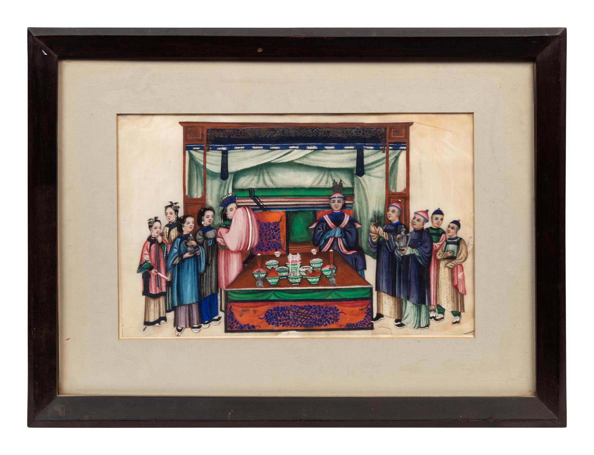 A Group of Twelve Chinese Export Pith Paintings