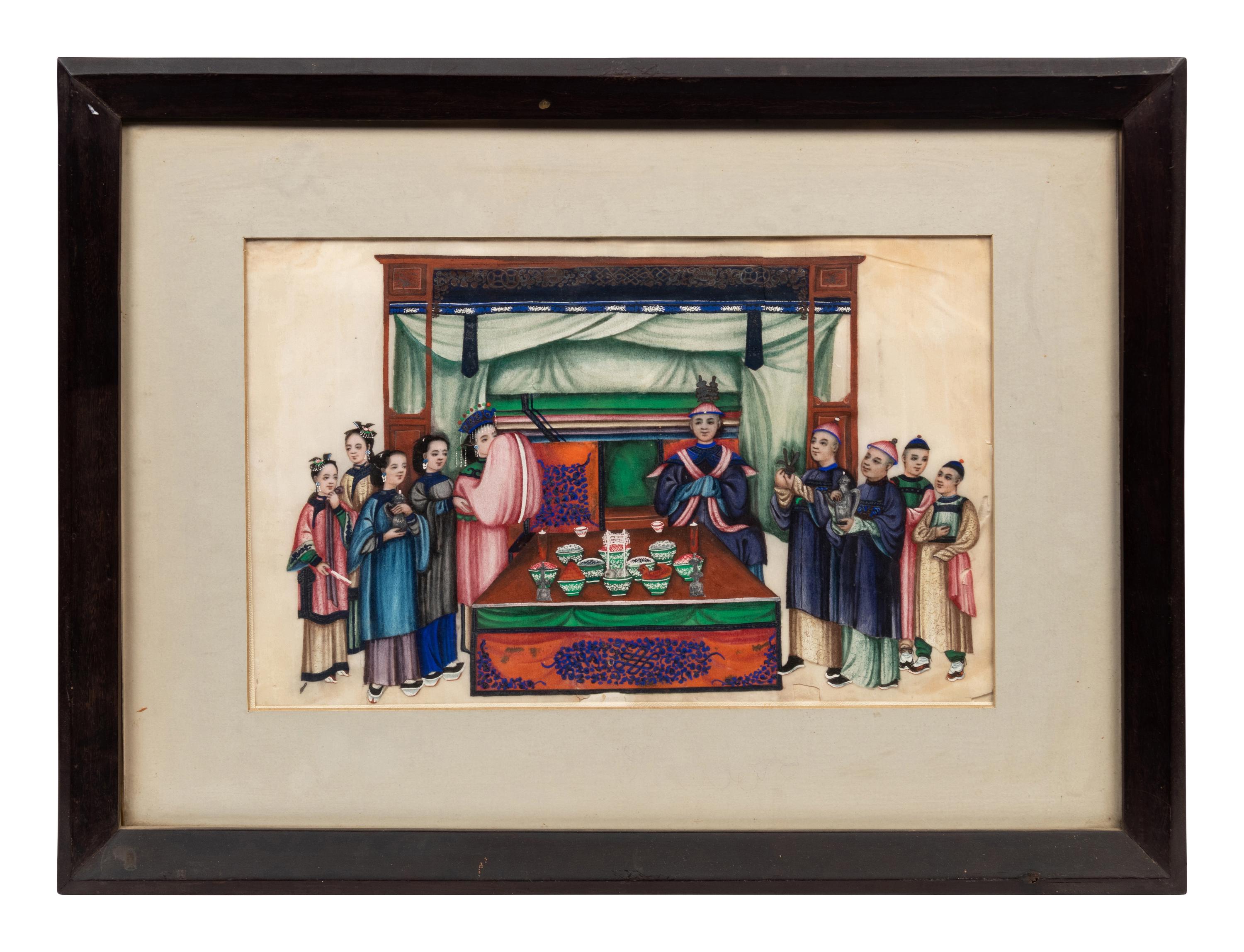A Group of Twelve Chinese Export Pith Paintings