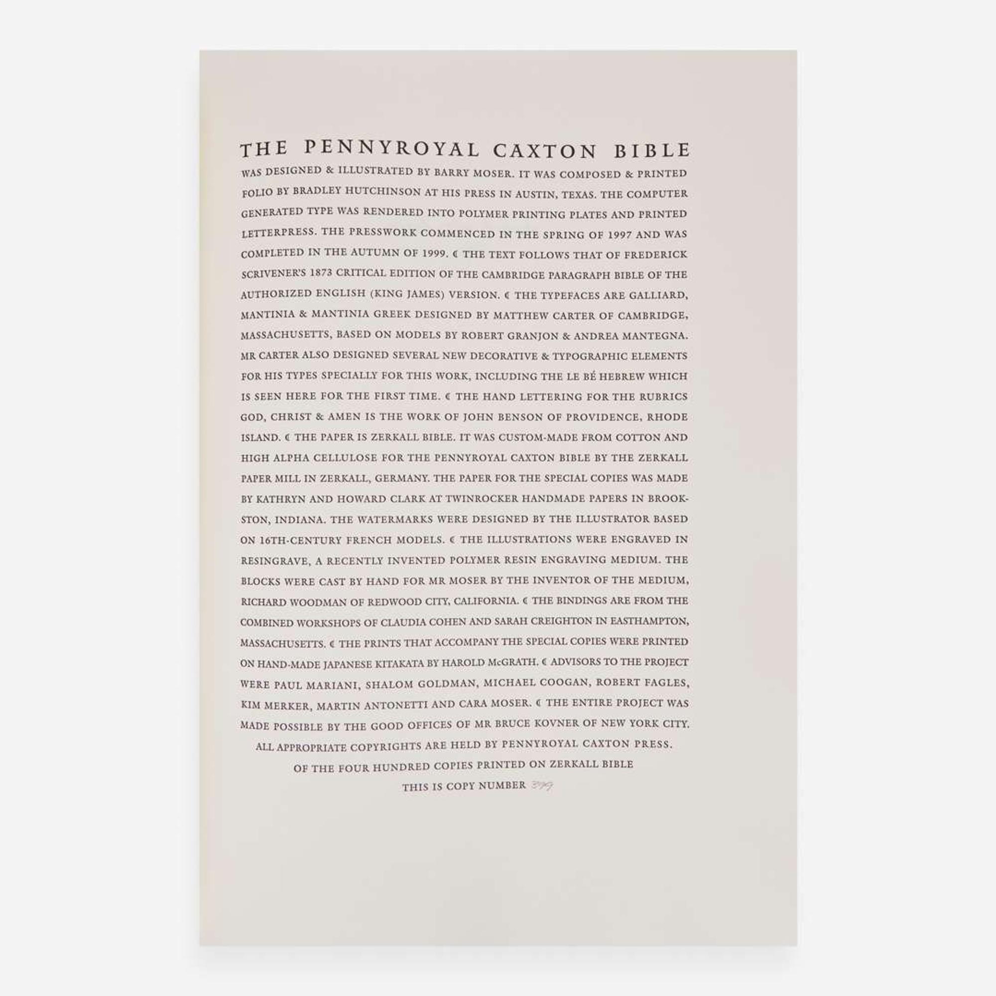 [Private Press] [Pennyroyal Press] The Holy Bible Containing All the Books of the Old and New Testaments