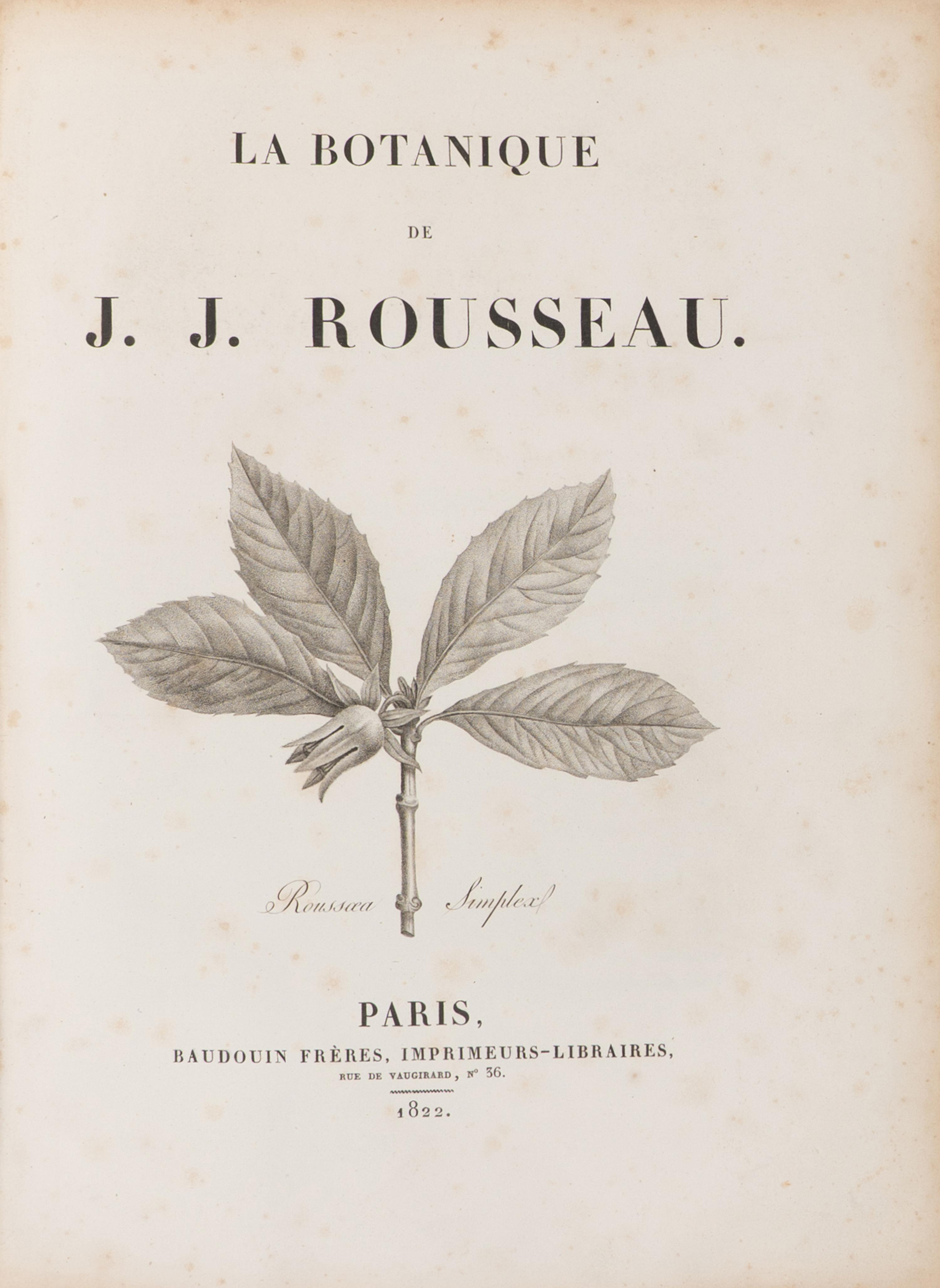 [Natural History] Rousseau, Jean Jacques. La botanique