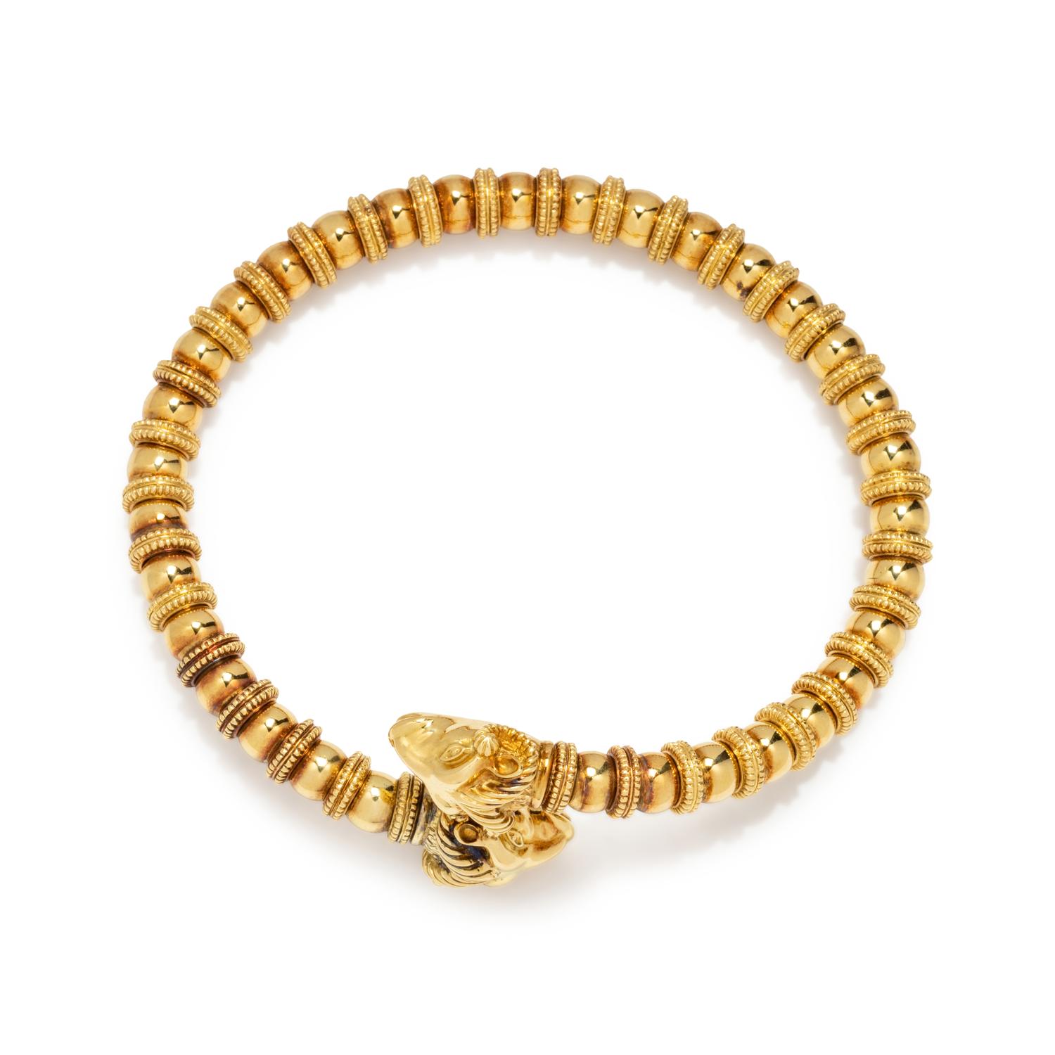 YELLOW GOLD COLLAR NECKLACE