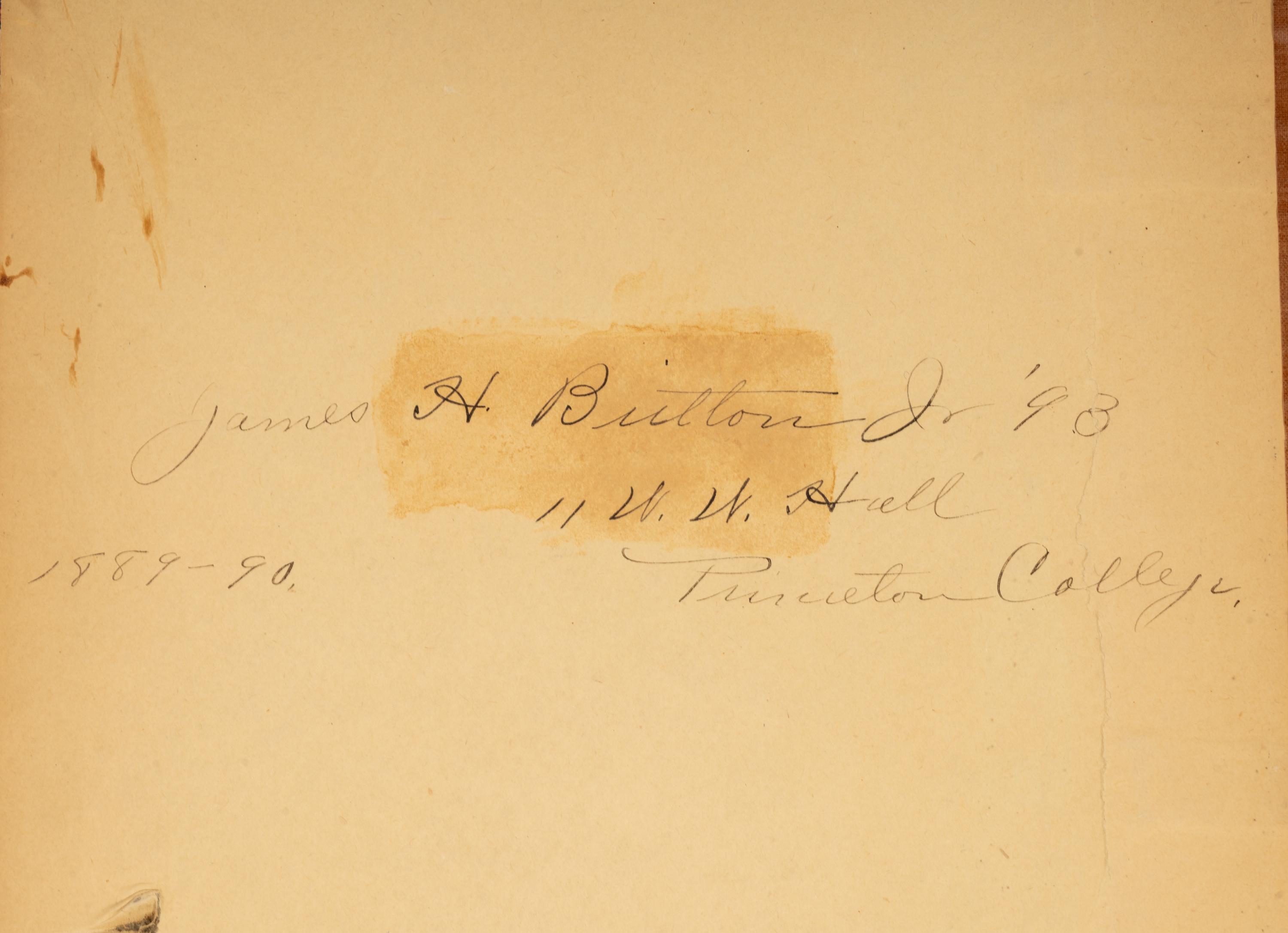 A Historical Princeton Scrapbook Featuring Princeton vs. Yale Nov. 28 Championship Game Football Ticket at Berkely Oval, ca. 1889-90