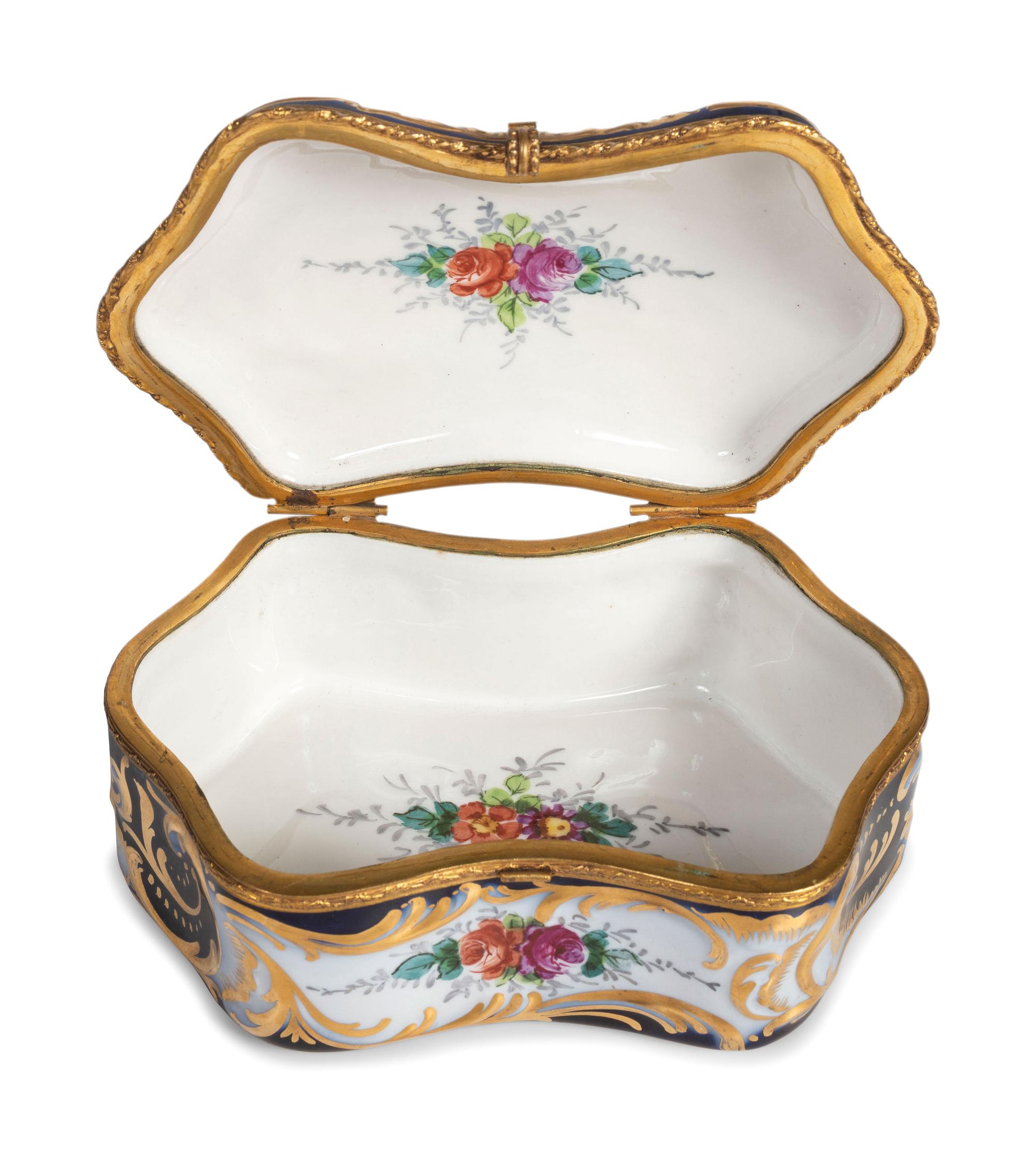 Five Sevres Style Porcelain Boxes