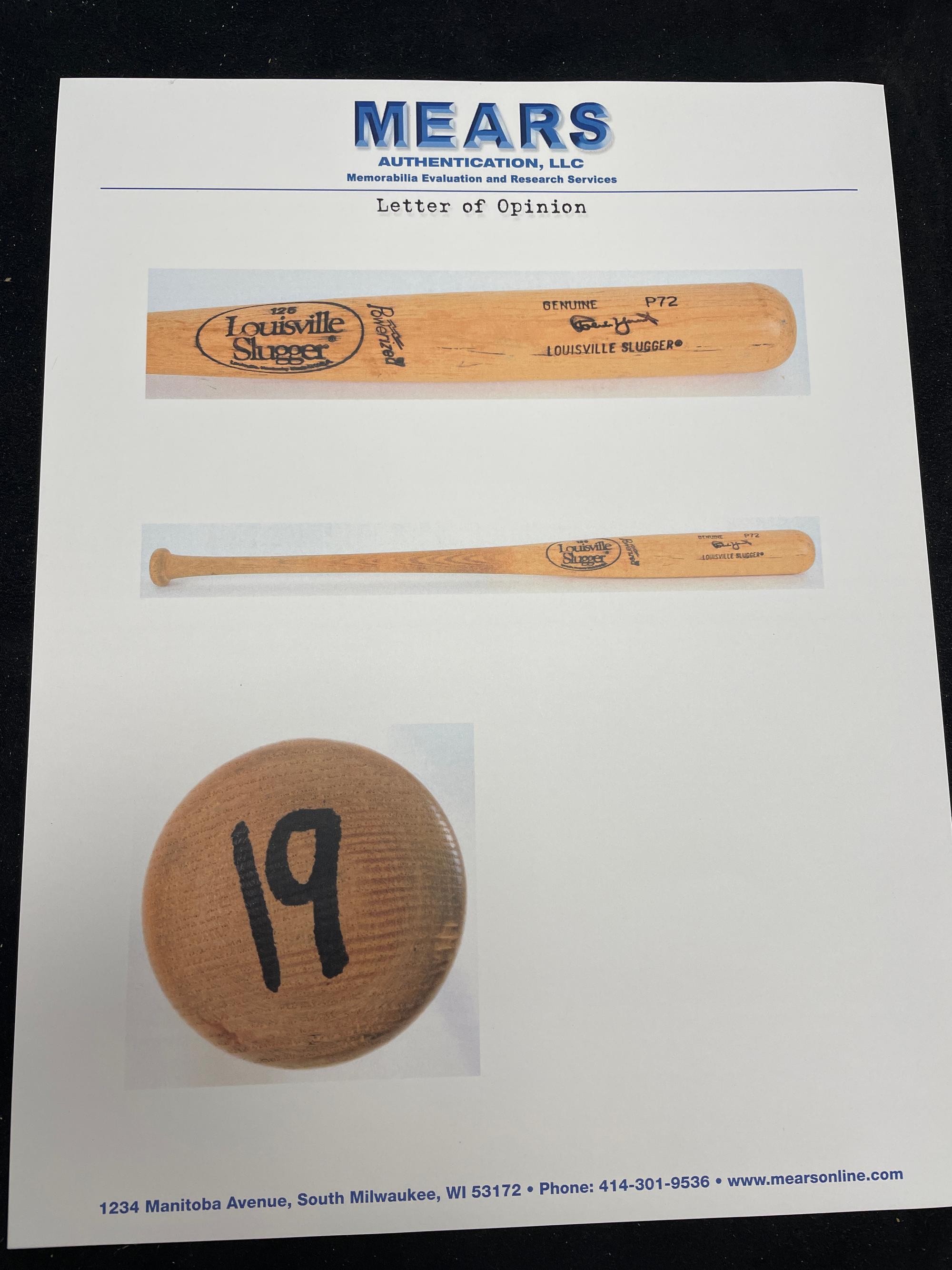 A Robin Yount 1986-89 Milwaukee Brewers Baseball Promotions Louisville Slugger Bat (MEARS A5)