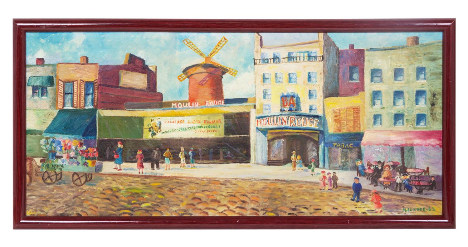 Maurice Buxner (20th century) La Moulin Rouge , 1962 oil on…