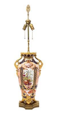 A English Porcelain Vase, LIKELY ROYAL CROWN DERBY, Height of porcelain 20 inches. — LIKELY ROYAL CROWN DERBY,