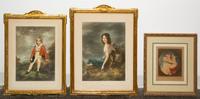 A Collection of Framed Decorative Works 25 1/4 x 21 1/4 inches (of largest). — 18TH, 19TH, AND EARLY 20TH CENTURY