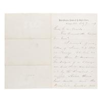 [Custer, George Armstrong, Gen. (1839-1876)]. A pair of letters from Generals Sheridan and Sherman to Custer, regarding his attempt to secure a transfer to West Point, comprising: