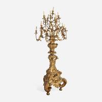 An Impressive Louis XV Style Gilt Bronze Nineteen-Light Torchère