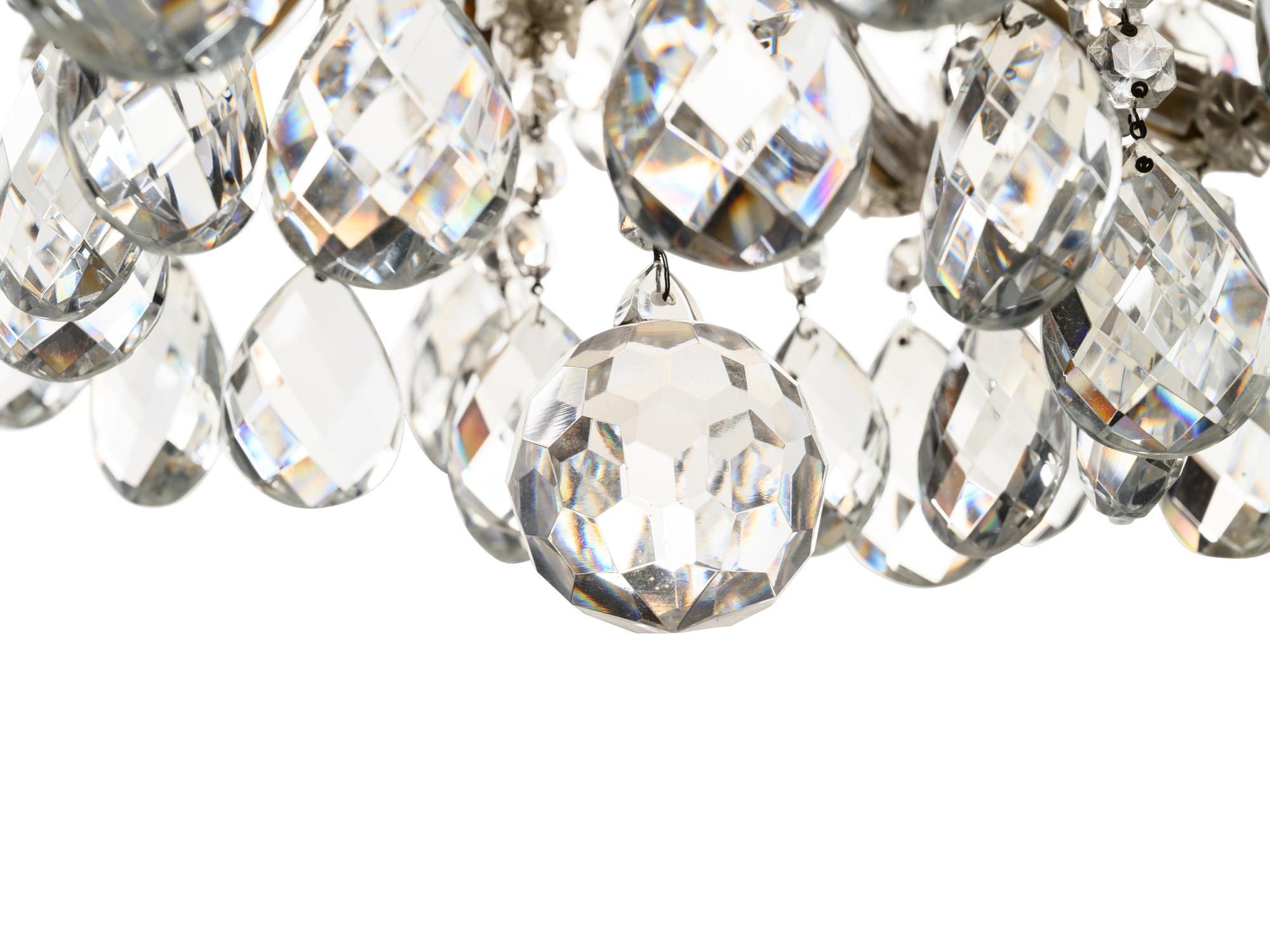 A Georgian Style Cut Glass Five-Light Chandelier