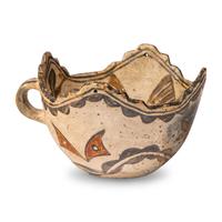 San Ildefonso Polychrome Pottery Cup