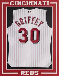 A Ken Griffey Jr. Cincinnati Reds Signed Autograph Jersey Display (Beckett Authentication Services),