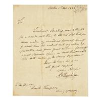 [Paulding, Hiram] Bainbridge, William. Autograph Letter, Signed